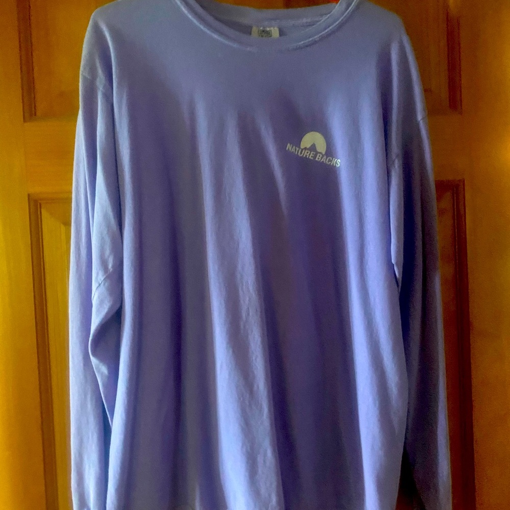 Nature Backs long sleeve comfort color tee.  Worn once. Runs big!